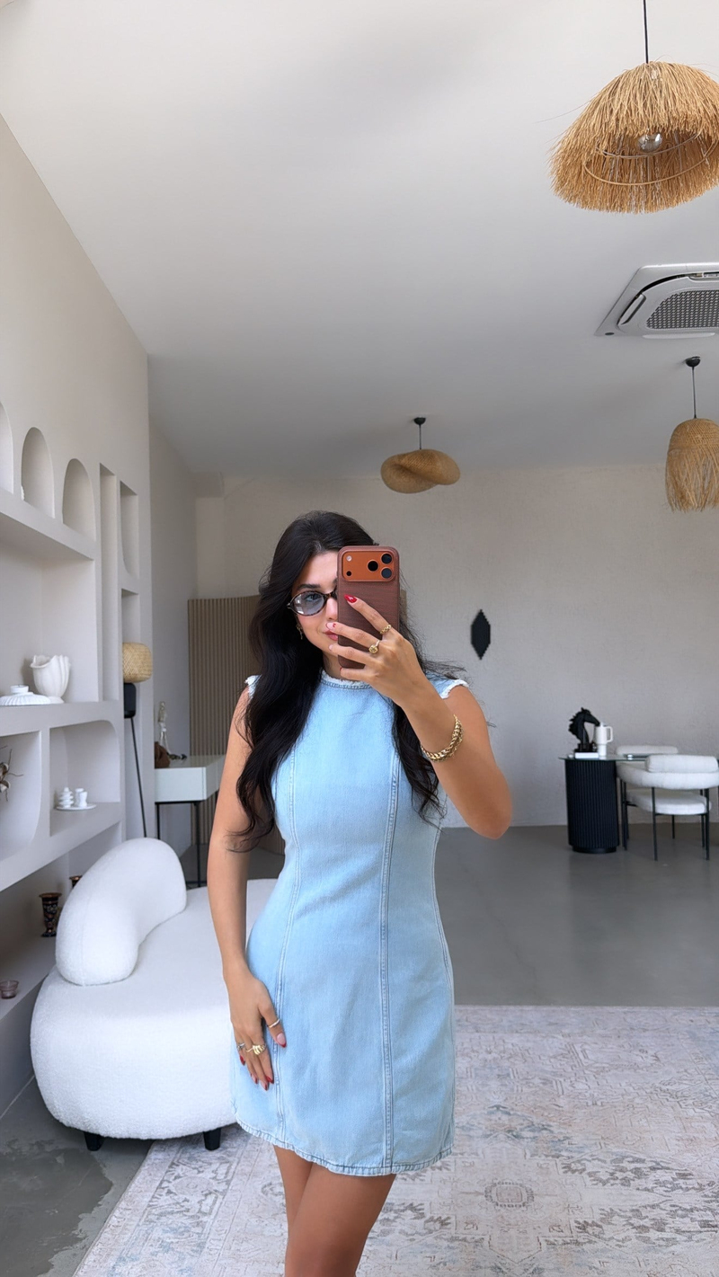 Yıkamalı Denim Cs Orijinal Elbise