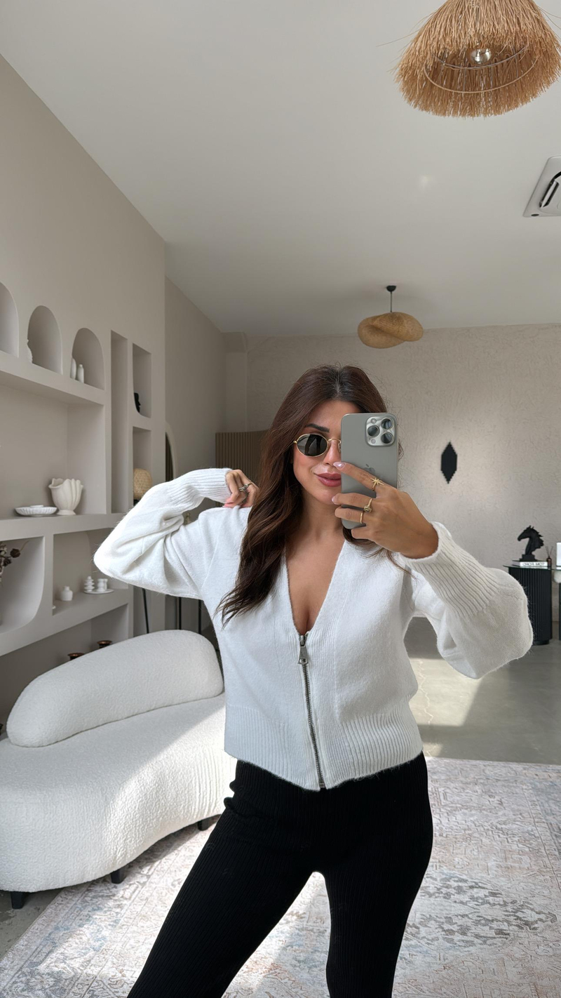 Yumoş Twst Fermuarlı Hırka