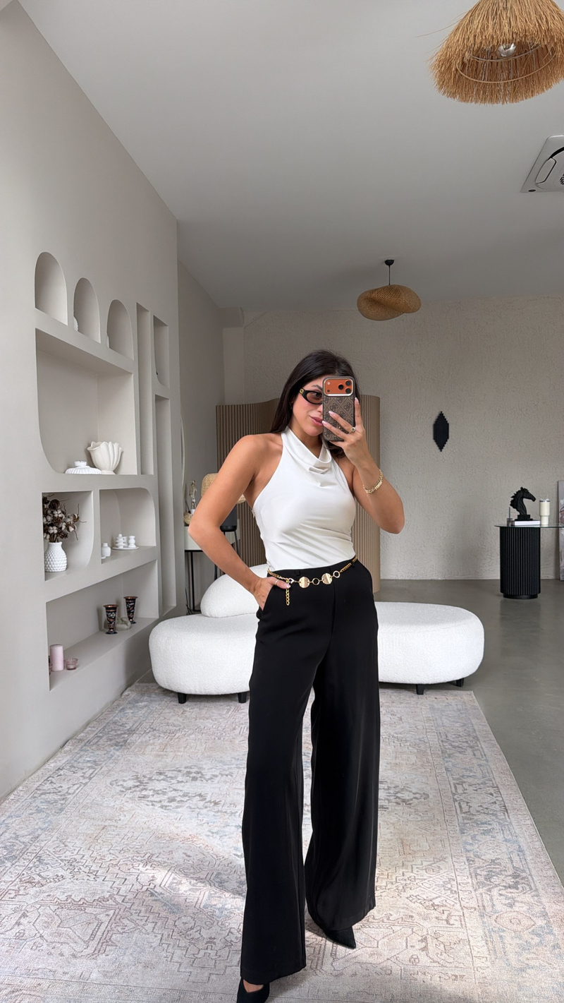 Zincir Kemerli Kontrast Premium Tulum