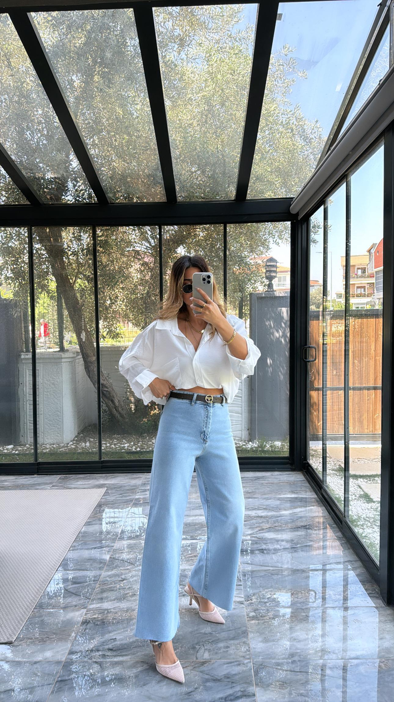 ZR Yüksek Bel Likralı Jean