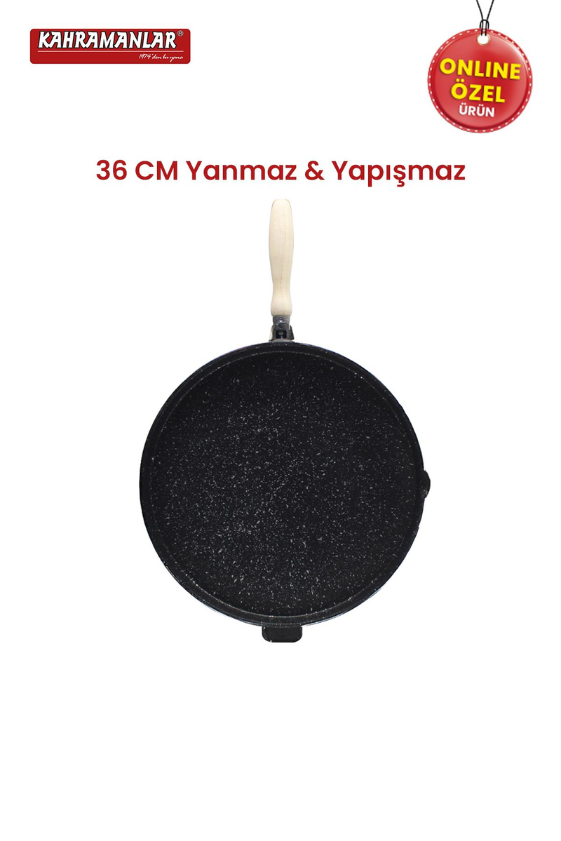 Kahramanlar36 CM Çok Amaçlı Çift Taraflı Döküm Tava8023