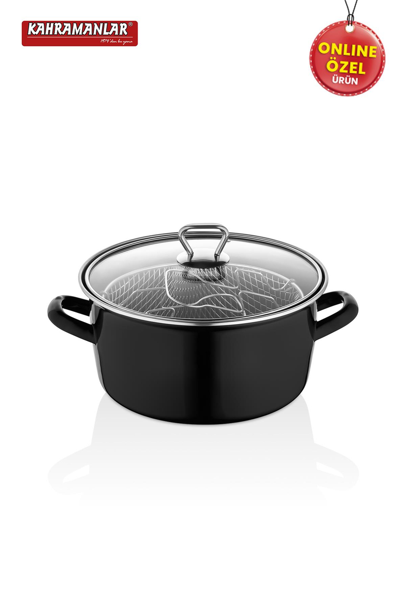 KahramanlarCips Chef Emaye Kızartma Tenceresi 22 CM 9019