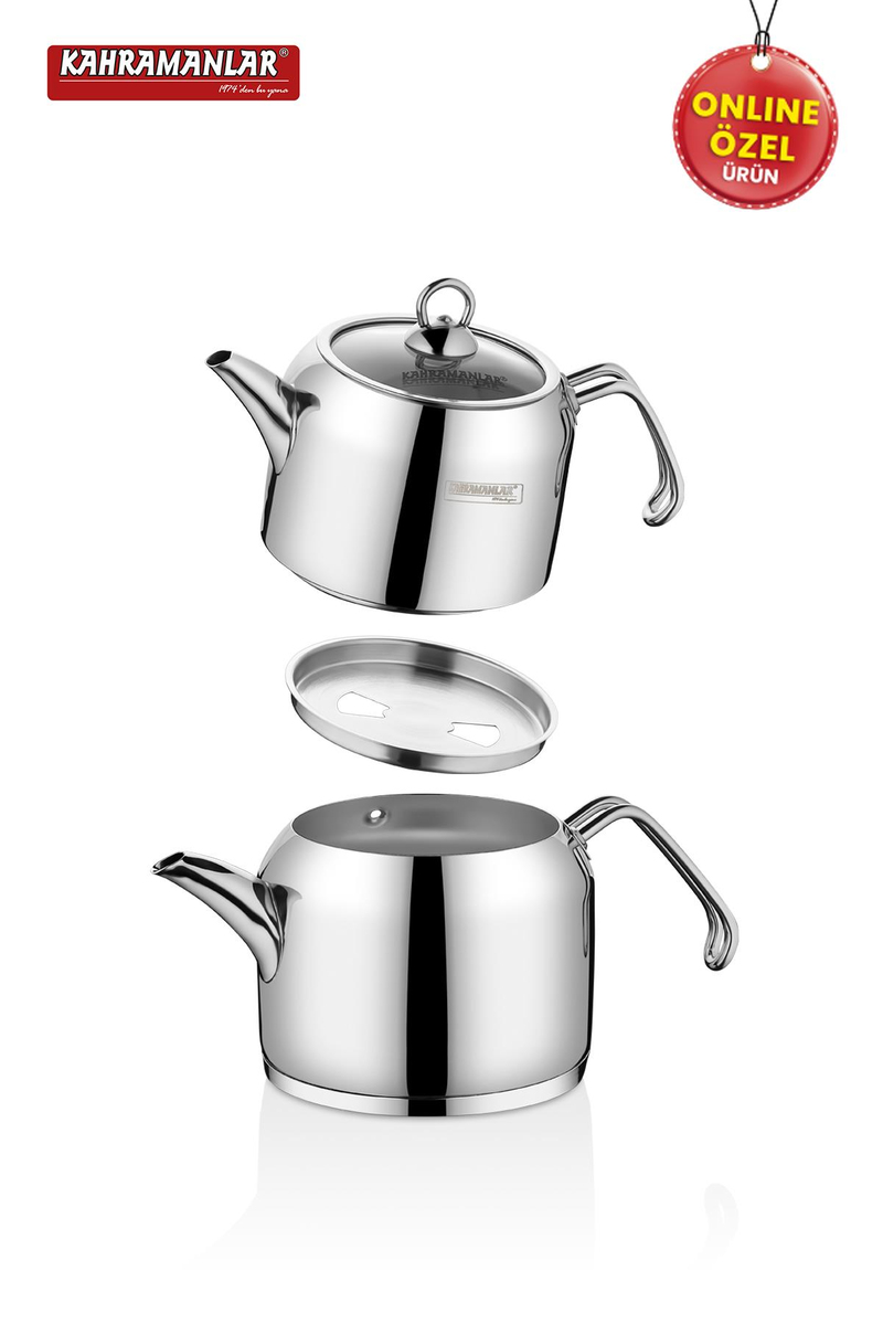 KahramanlarDelux Mini Boy Platin 4 Parça Çaydanlık Takımı8011