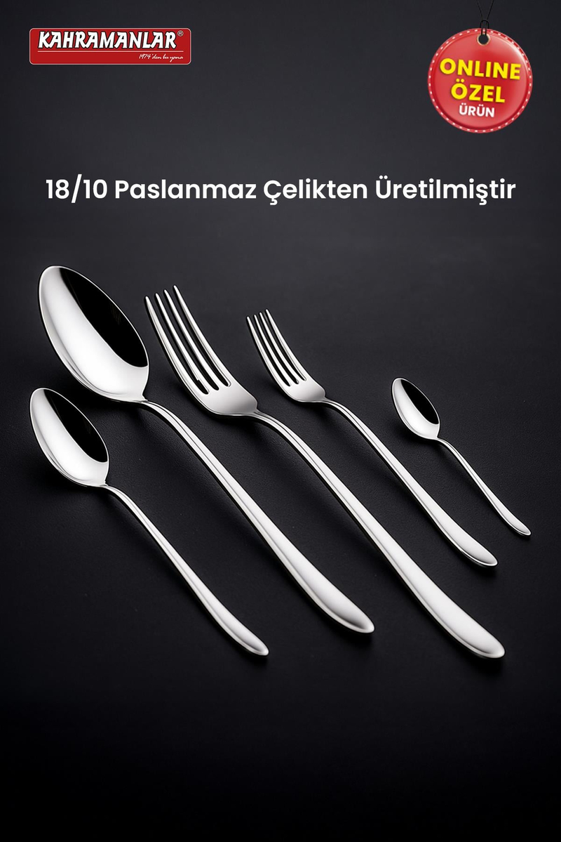 KahramanlarDeniz 60 Parça Çatal Kaşık Takımı4220