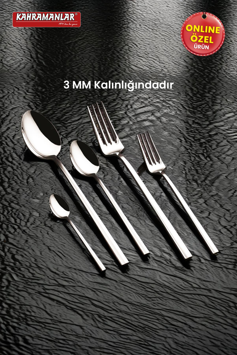 KahramanlarGözde 60 Parça Çatal Kaşık Takımı4338-60