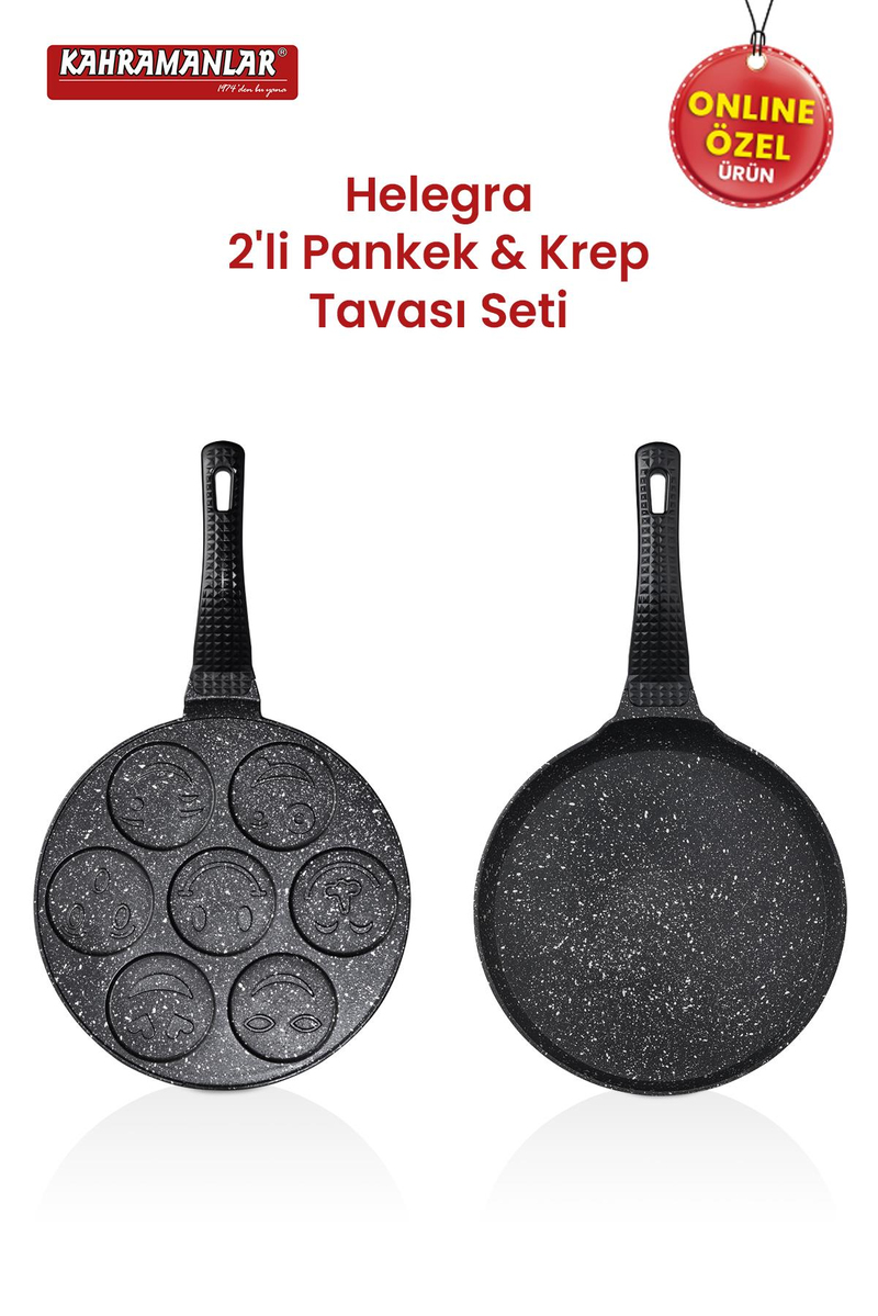 KahramanlarHelegra 2'li Pankek ve Krep Tavası Seti9050