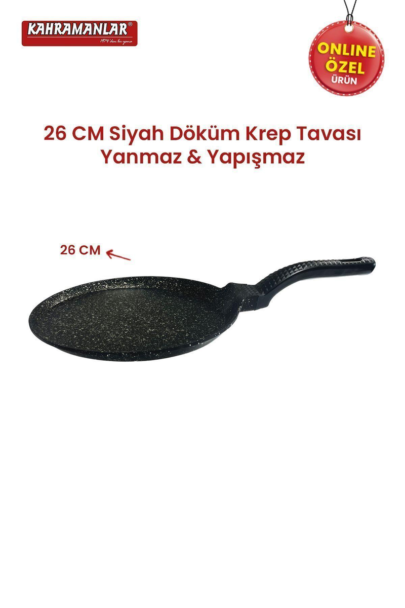 KahramanlarHelegra Döküm Siyah Krep Tavası8021