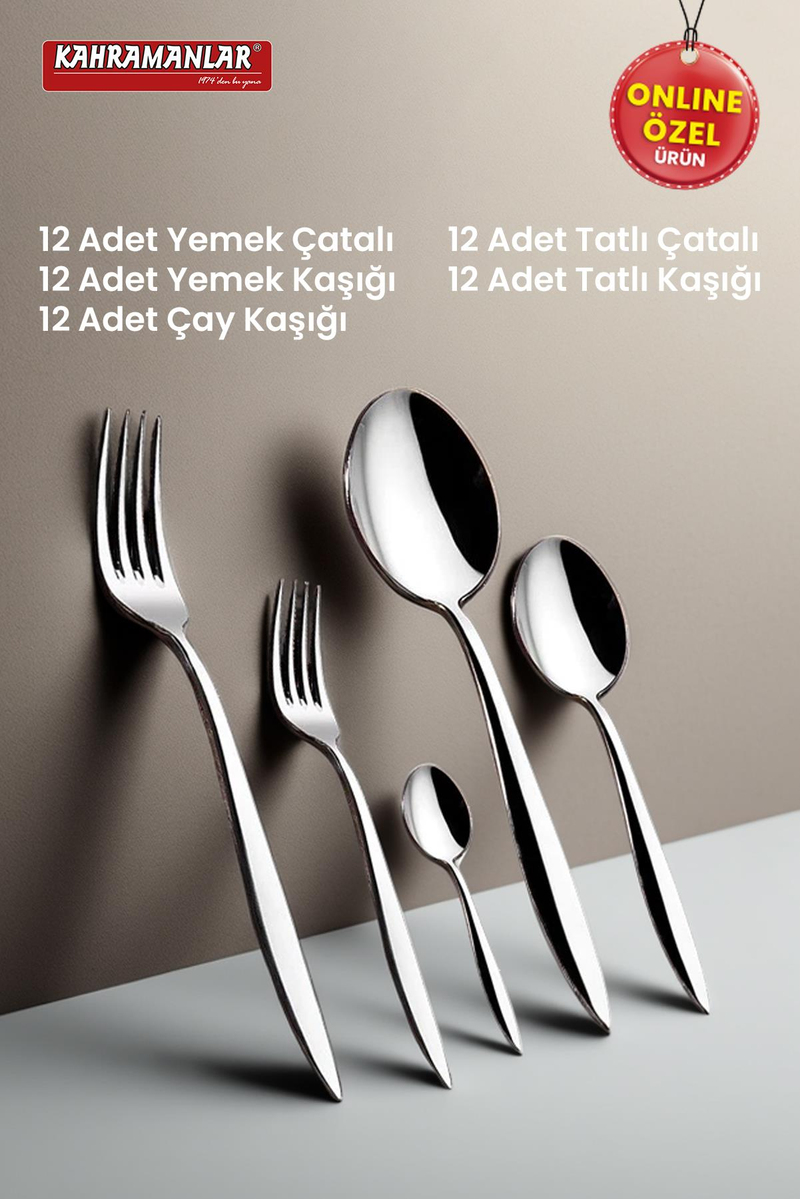KahramanlarMarmaris 60 Parça Çatal Kaşık Takımı4150