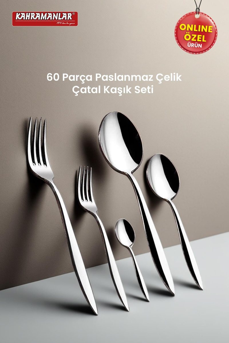 KahramanlarMarmaris 60 Parça Çatal Kaşık Takımı4150