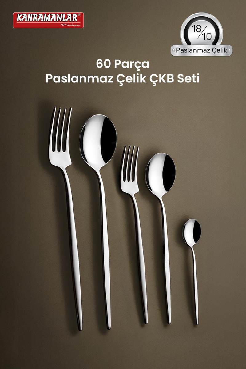 KahramanlarNil 60 Parça Çatal Kaşık Takımı9064