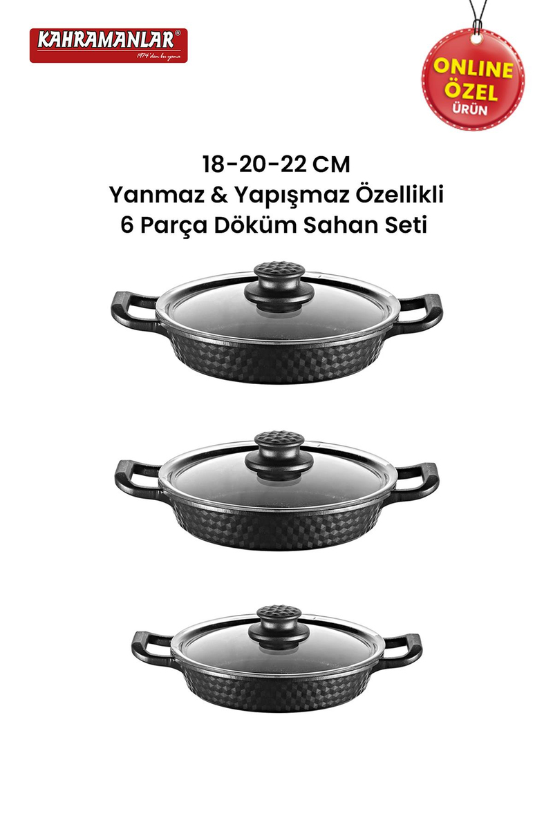 KahramanlarPremium 6 Parça Döküm Sahan Seti8697418724851