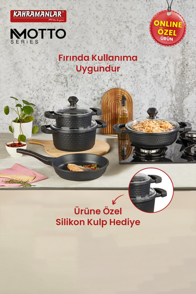 KahramanlarPrime 7 Parça Döküm Tencere Seti3552