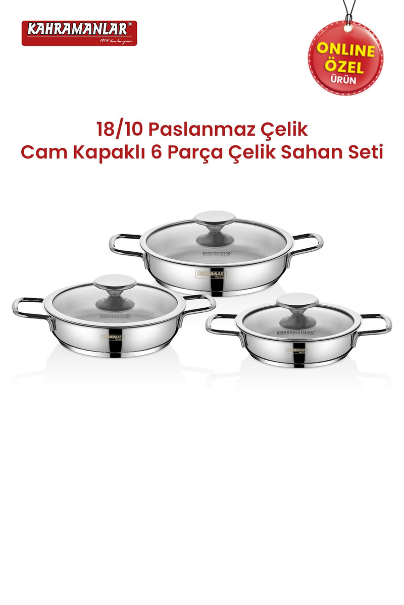 KahramanlarYağmur 3'lü Çelik Sahan Seti9021