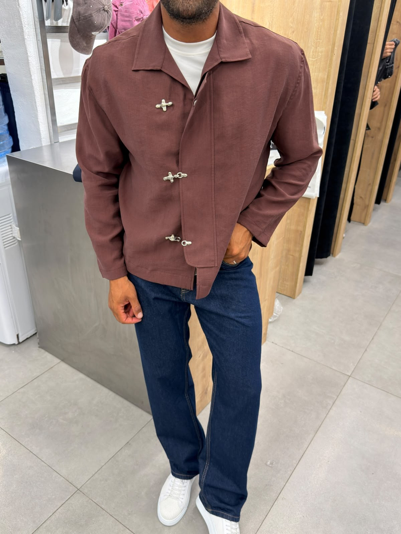 Antioch Tasarım Tencel Ceket Bordo