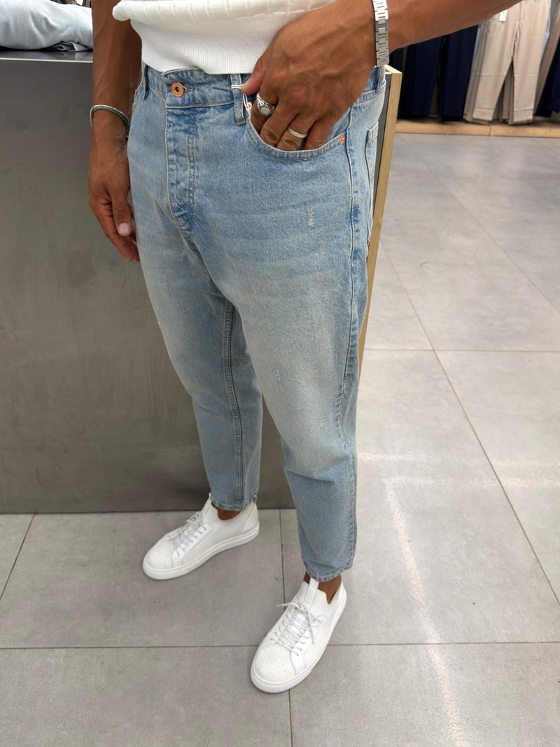 Boyfriend Jean Açık Mavi