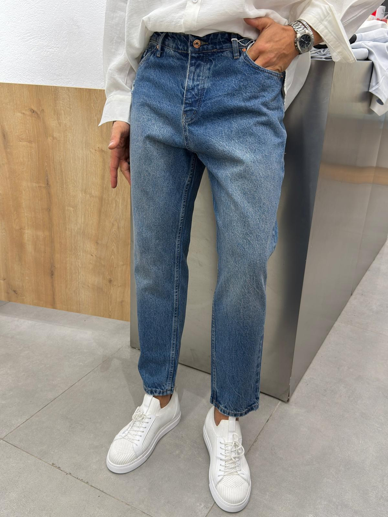 Boyfriend Jean Koyu Mavi