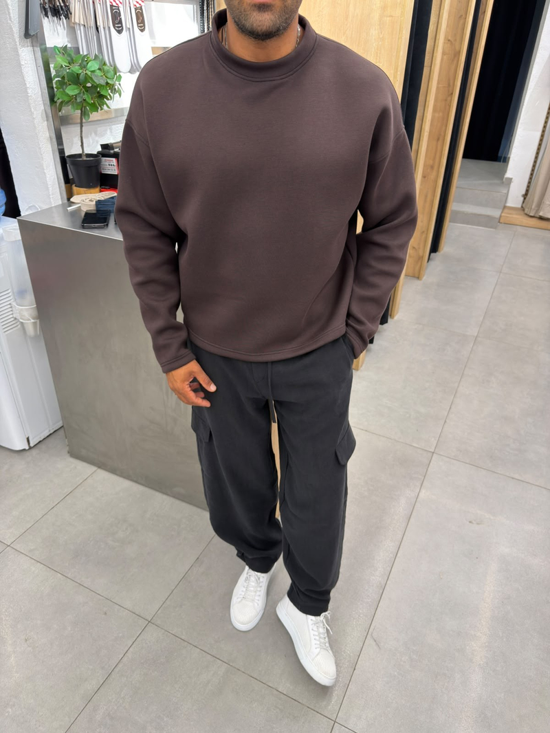 Catch Panda Kumaş Yüksek Kalite Sweat Kahve