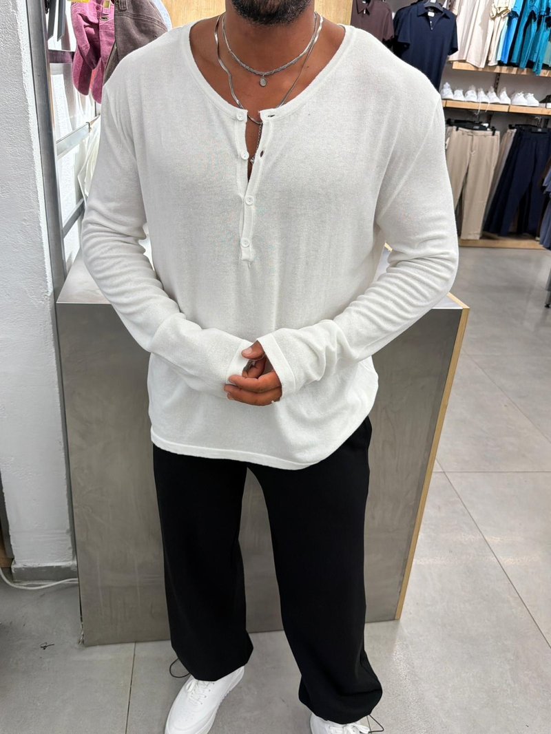 Ferel Oversize Triko Sweat Beyaz