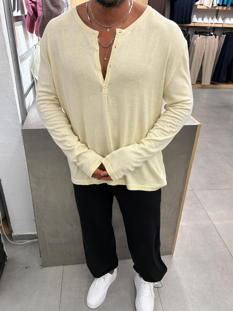Ferel Oversize Triko Sweat Krem