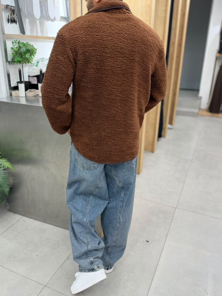 Ferel Peluş Ceket Kahve