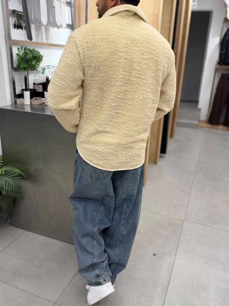 Ferel Peluş Ceket Krem
