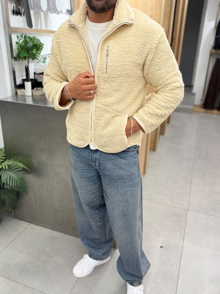 Ferel Peluş Ceket Krem