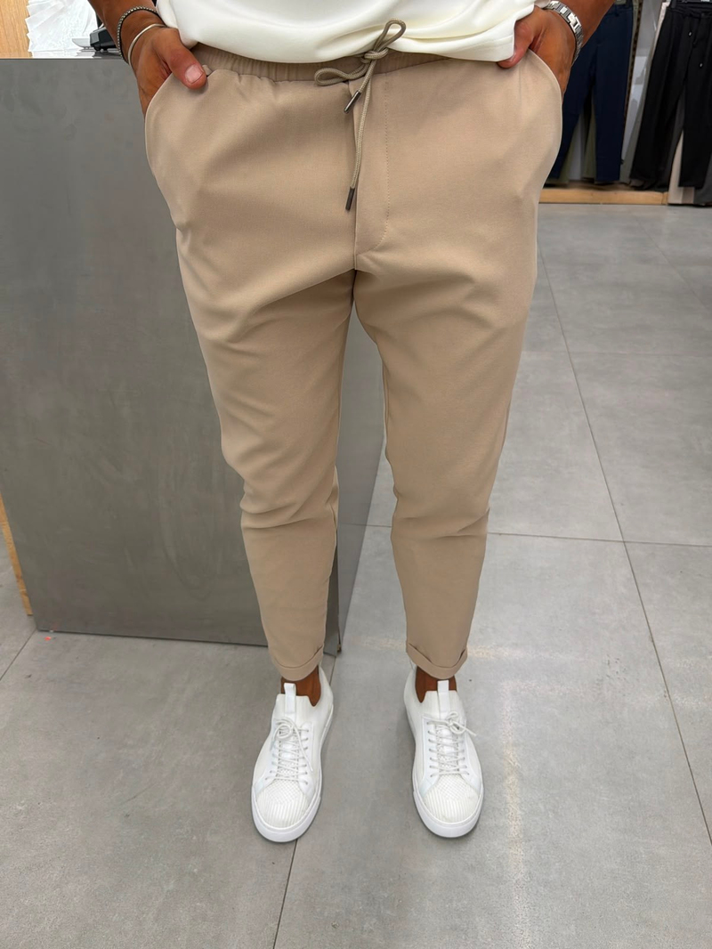 Marrakech Double Paça Pantolon Bej