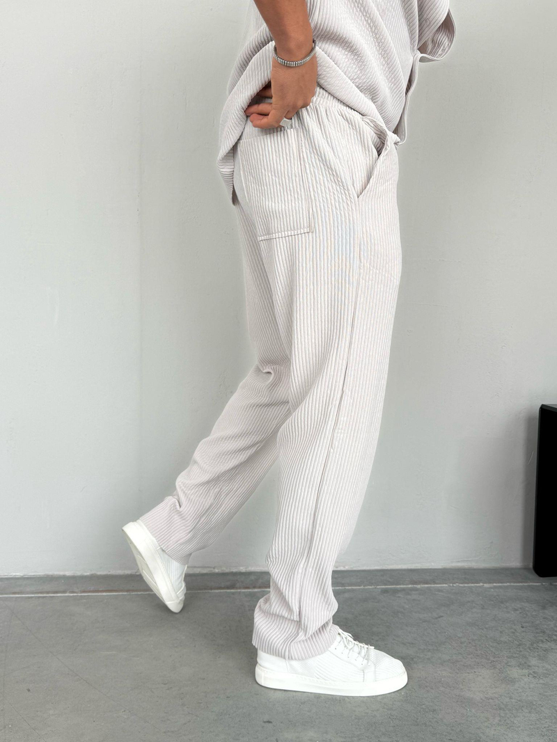 Marrakech Fitilli Baggy Pantolon Taş
