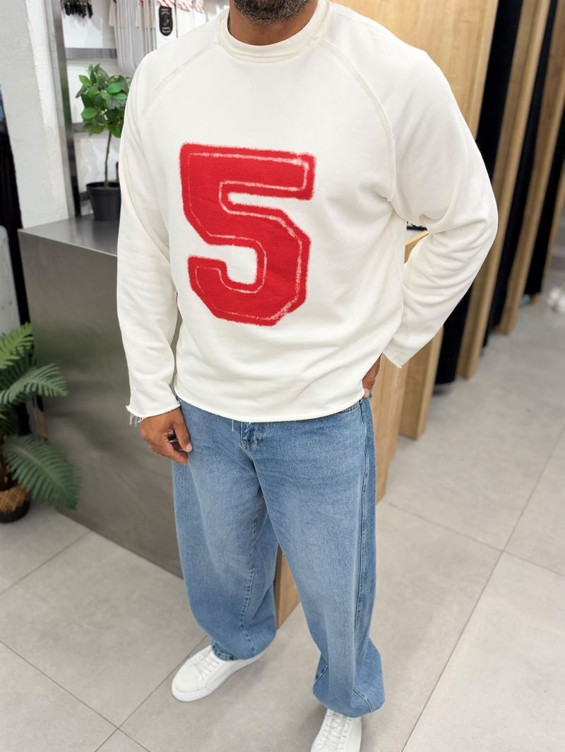 Vamos 5 Numaralı Sweat Beyaz