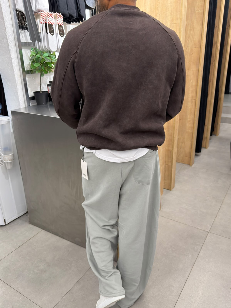 Vamos Yıkamalı Sweat Kahve