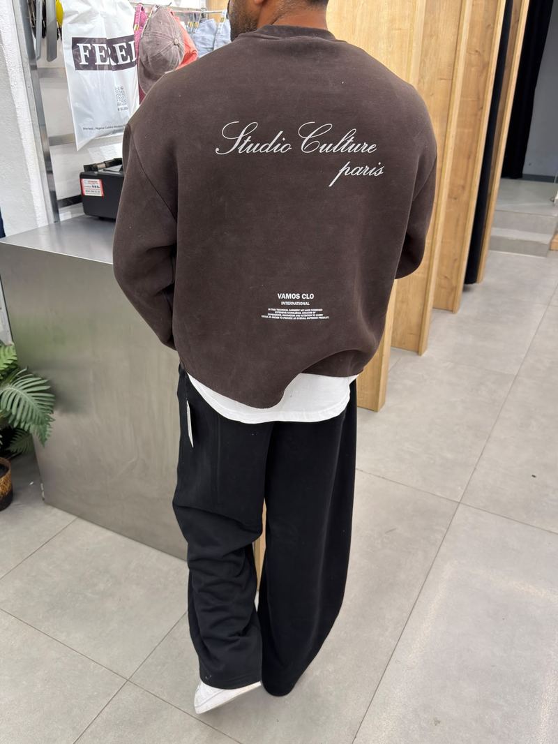 Vamos Yıkamalı Sweat Kahve