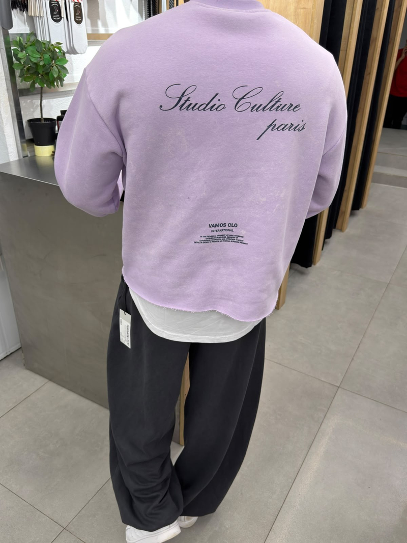 Vamos Yıkamalı Sweat Lila
