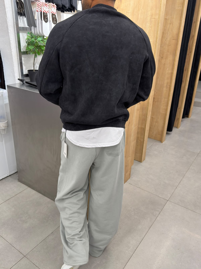 Vamos Yıkamalı Sweat Siyah