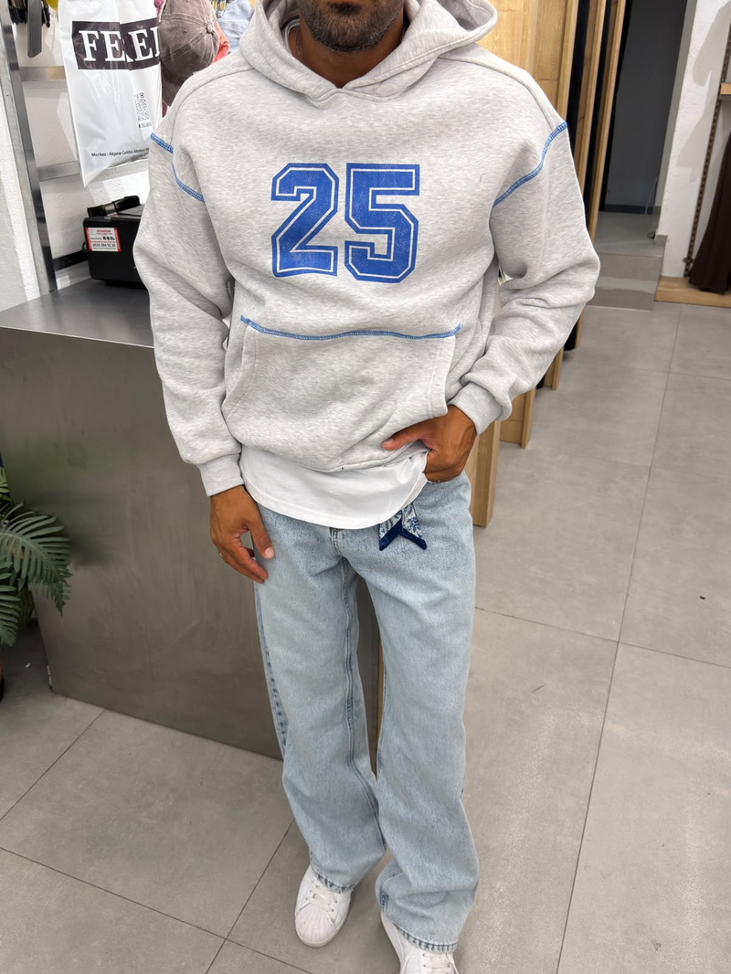 Vamos Yıkamalı Sweatshirt Gri
