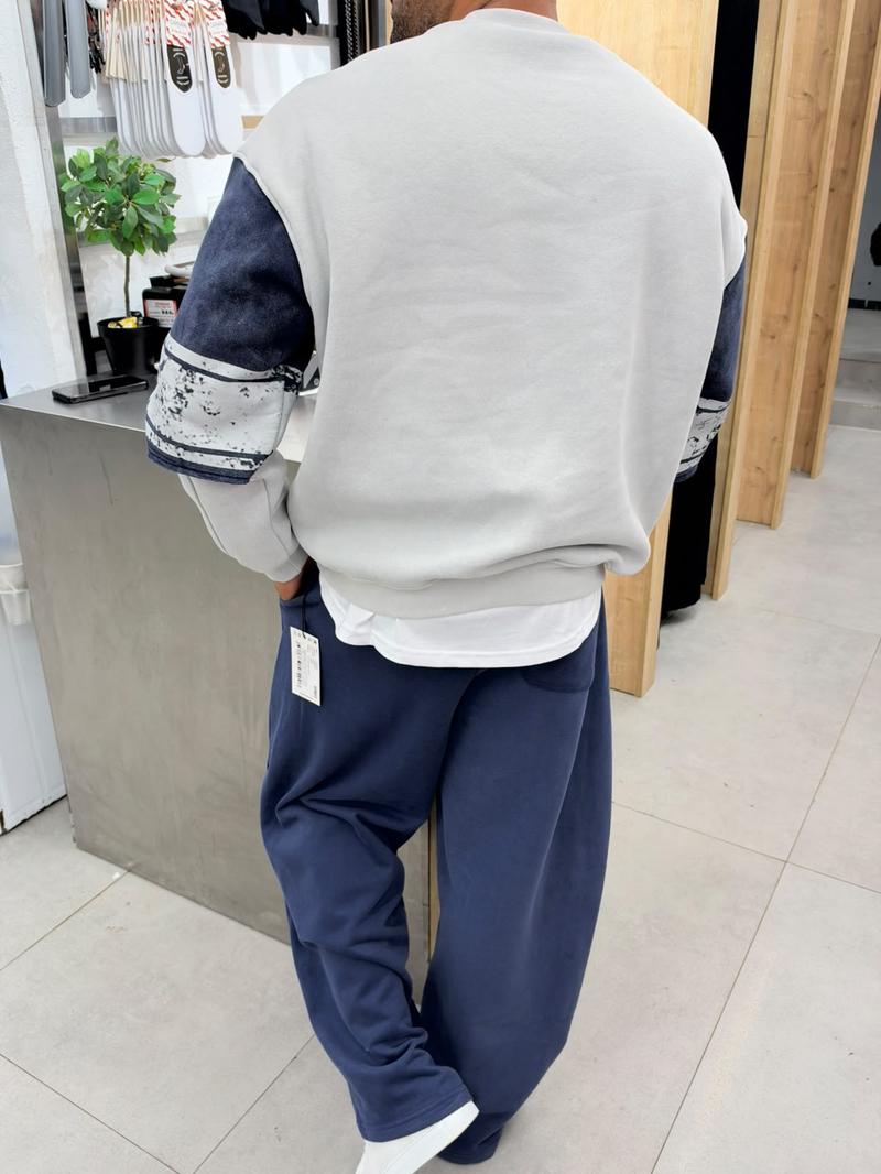Vamos Yıkamalı Sweatshirt Gri