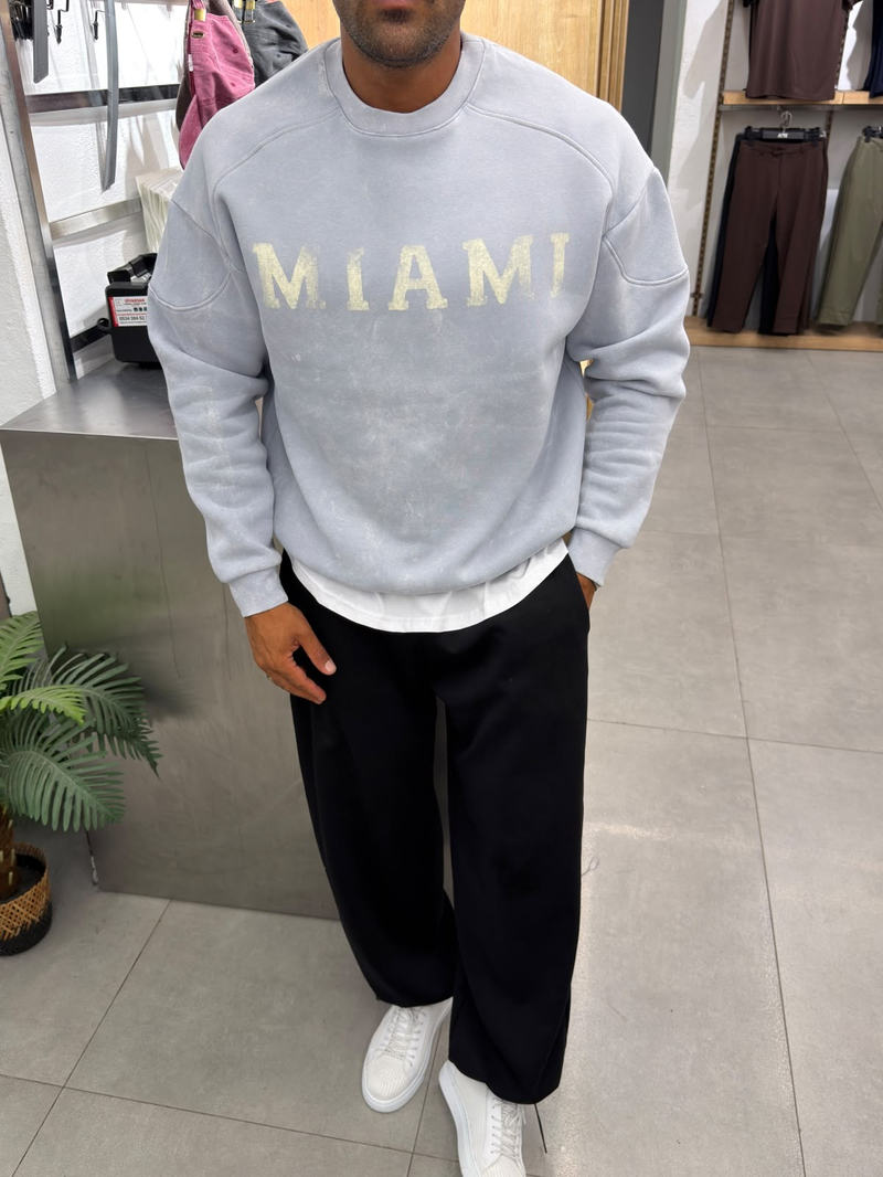 Vamos Yıkamalı Üst Kalite Sweat Gri