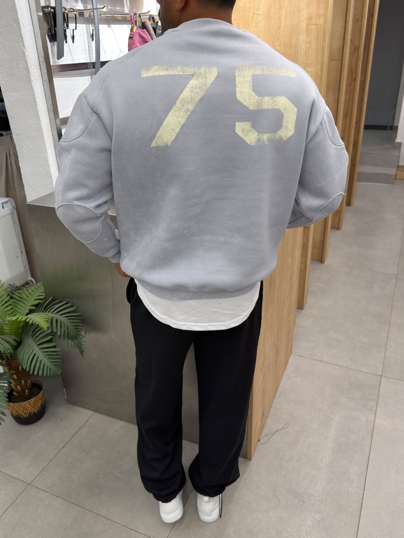 Vamos Yıkamalı Üst Kalite Sweat Gri