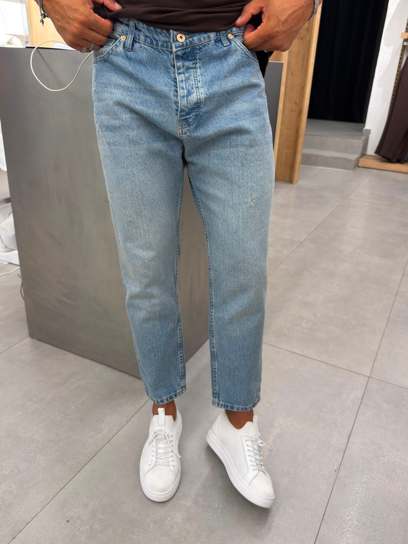 We11 Boyfriend Jean Yıkamalı Mavi