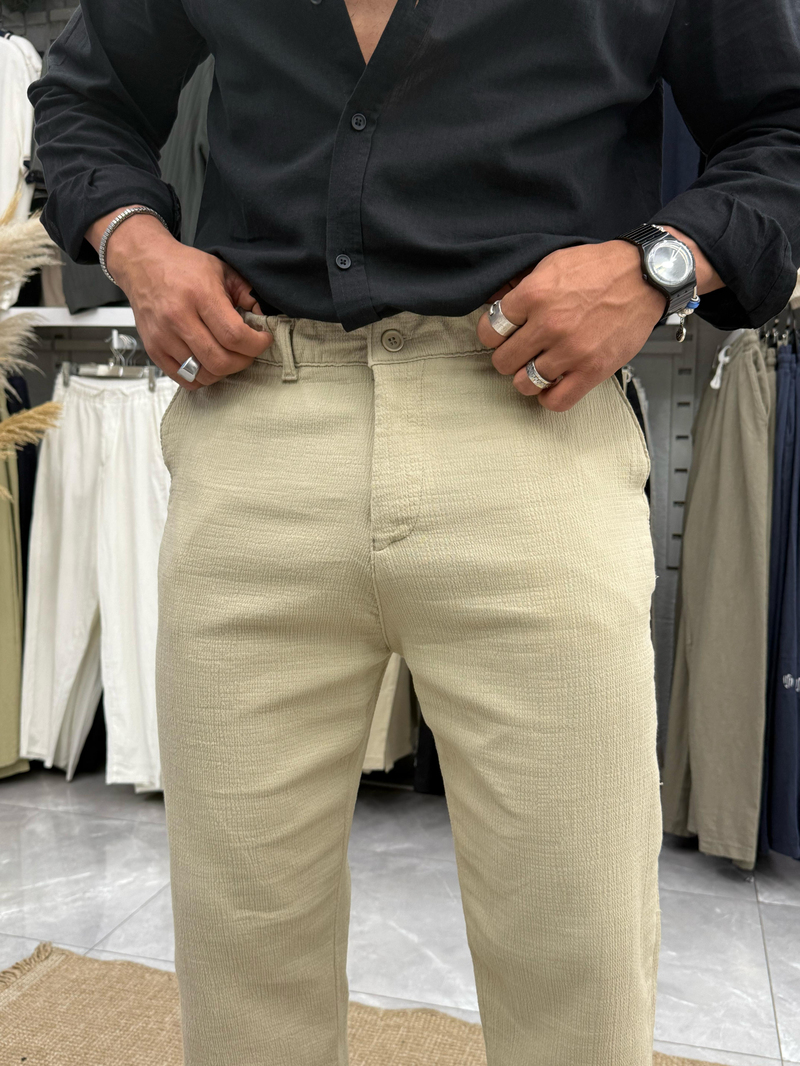 We11 Krinkıl Pantolon Bej