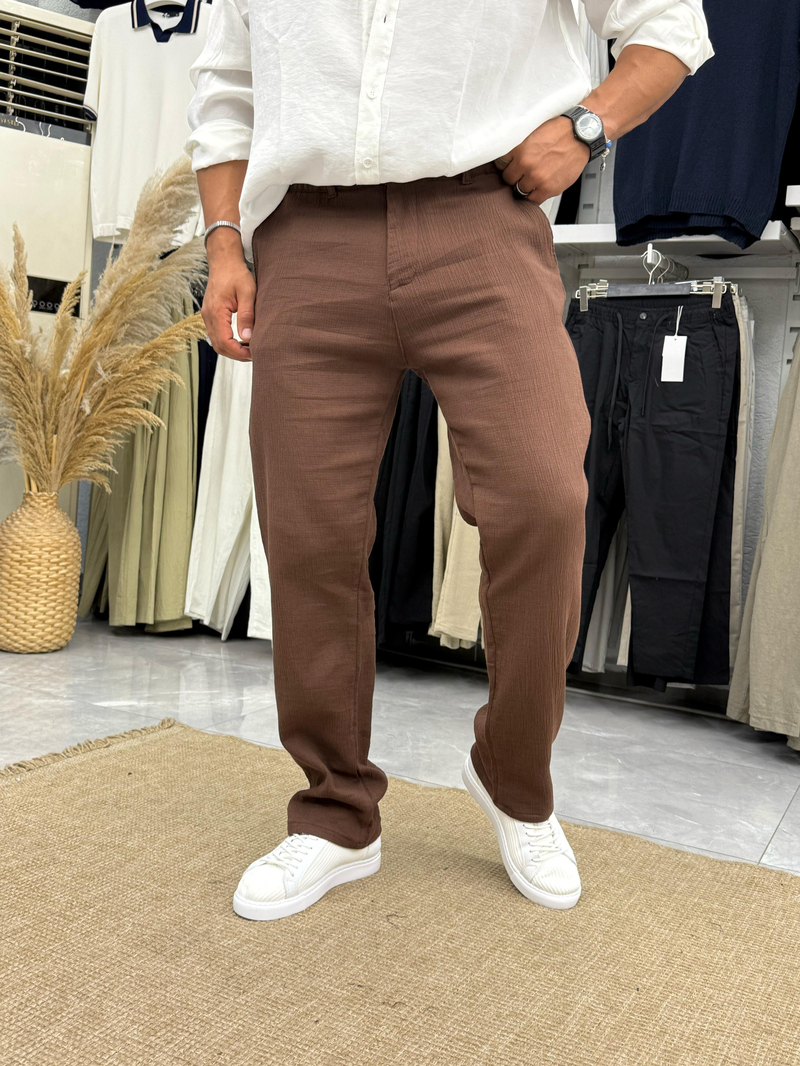 We11 Krinkıl Pantolon Kahve