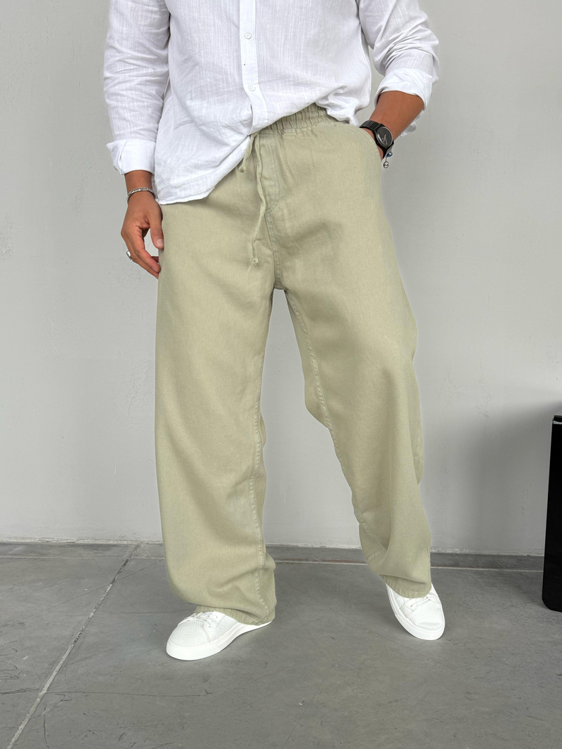 We11 Yıkamalı Baggy Pantolon Haki