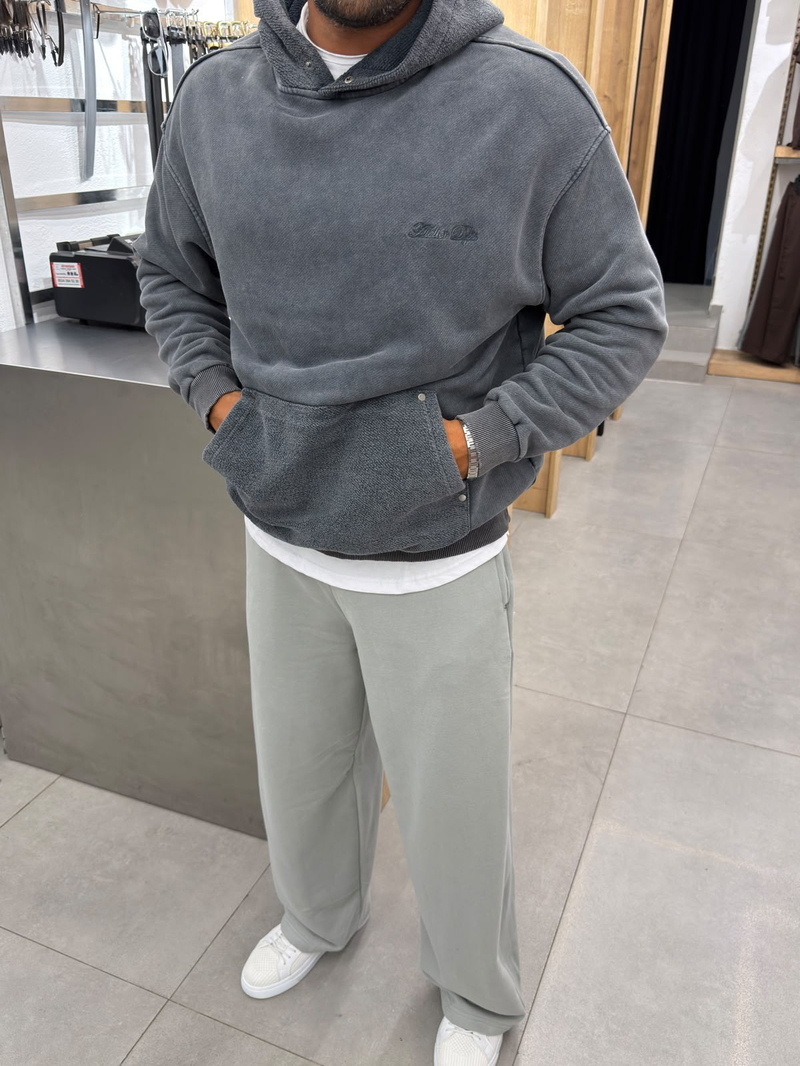 Yıkamalı Yüksek Kalite Sweatshirt Antrasit
