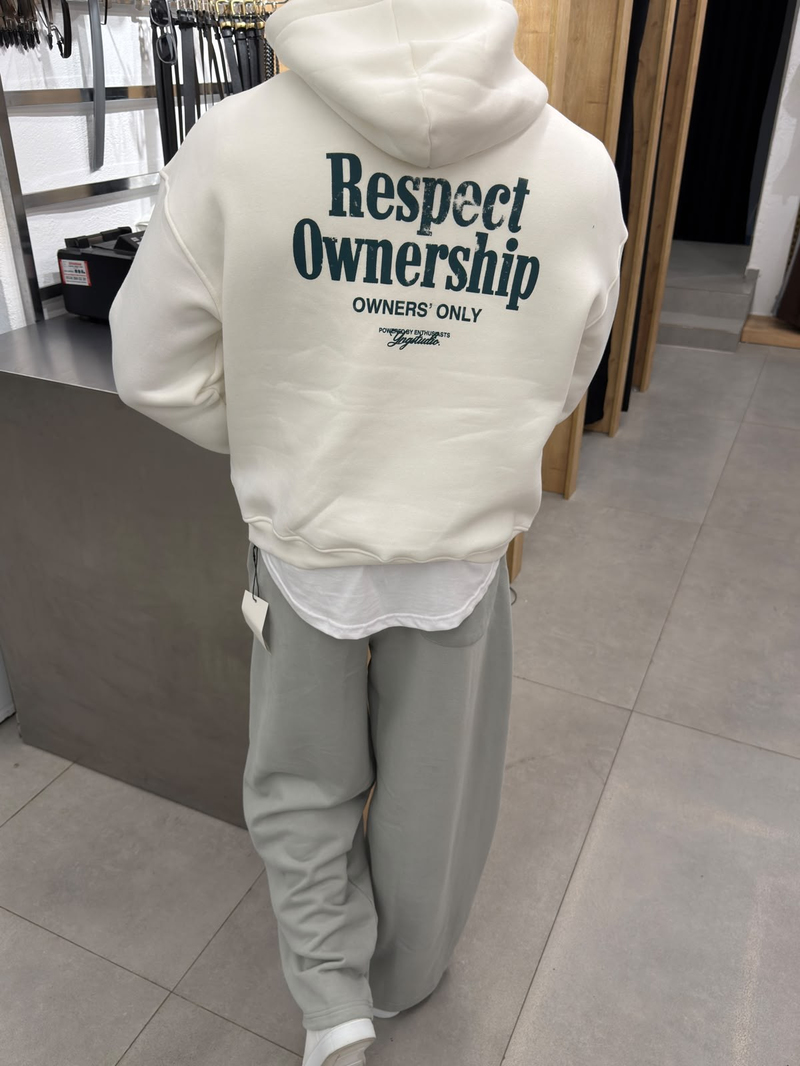 Yıkamalı Yüksek Kalite Sweatshirt Beyaz