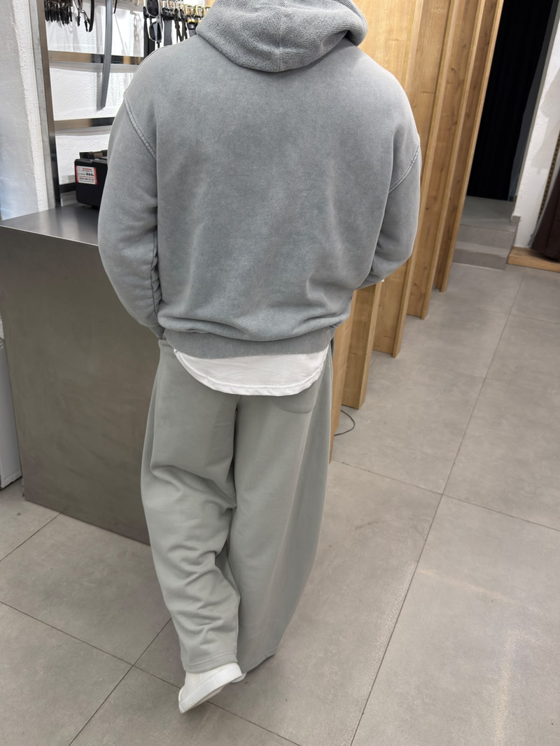 Yıkamalı Yüksek Kalite Sweatshirt Gri