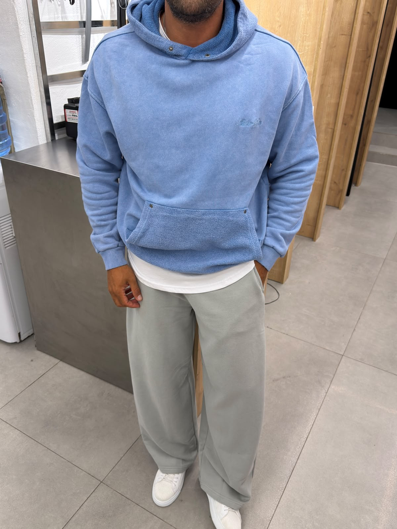 Yıkamalı Yüksek Kalite Sweatshirt Mavi