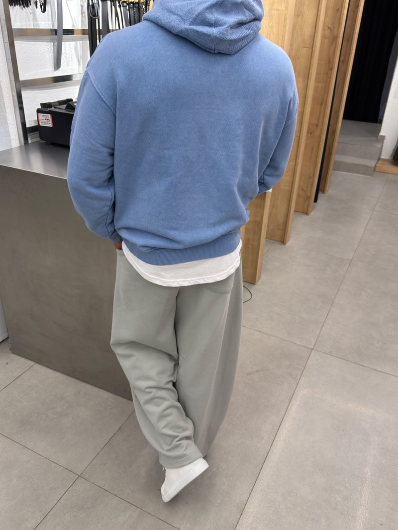 Yıkamalı Yüksek Kalite Sweatshirt Mavi