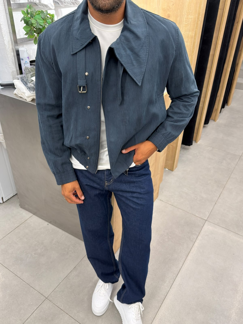Yüksek kalite %100 Tencel Mont Lacivert