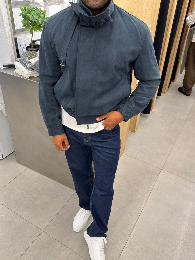 Yüksek kalite %100 Tencel Mont Lacivert