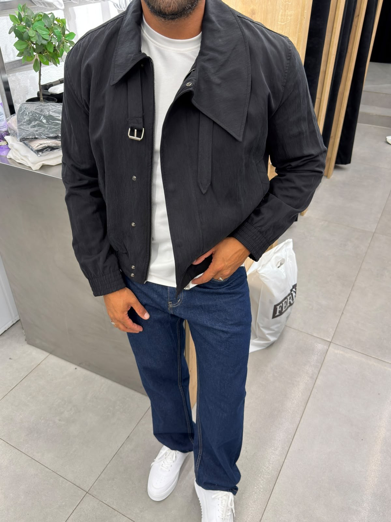 Yüksek kalite %100 Tencel Mont Siyah