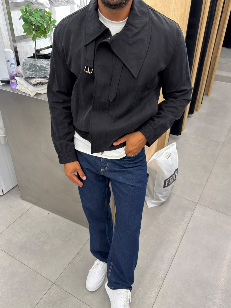 Yüksek kalite %100 Tencel Mont Siyah